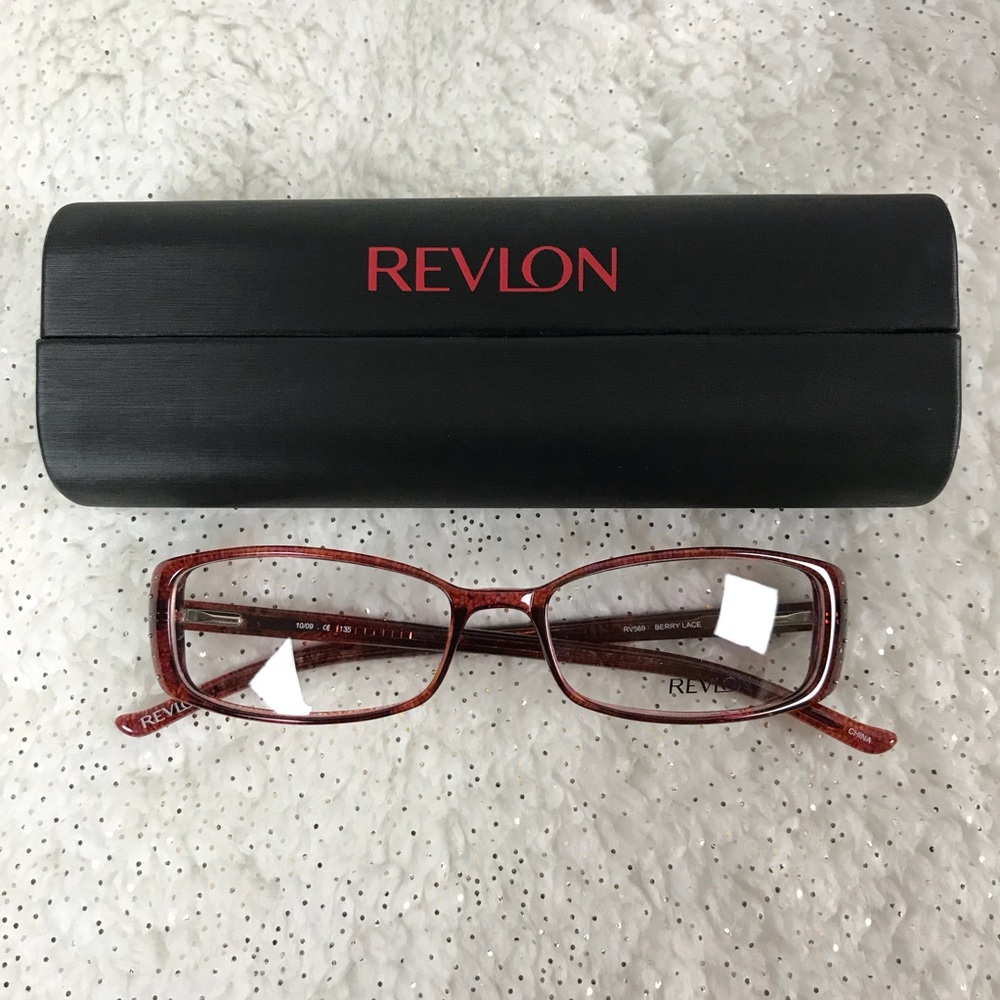 Revlon Red Studded Eyeglasses, NEW